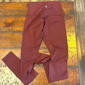 Lululemon Maroon Leggings- good condition